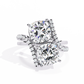 Double Cushion Cut "You and Me" Halo Ring