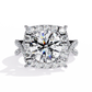 Cushion Cut Butterfly Halo Engagement Ring
