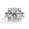 Cushion Cut Butterfly Halo Engagement Ring
