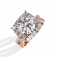Cushion Cut Butterfly Halo Engagement Ring