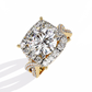 Cushion Cut Butterfly Halo Engagement Ring