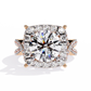 Cushion Cut Butterfly Halo Engagement Ring