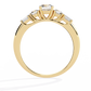 Round Diamond Engagement Ring with Baguette Side Stones