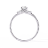 Round Diamond Engagement Ring with Marquise Side Stones