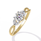 Round Diamond Engagement Ring with Marquise Side Stones