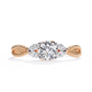 Round Diamond Engagement Ring with Marquise Side Stones
