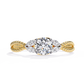 Round Diamond Engagement Ring with Marquise Side Stones