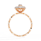 Marquise Diamond Halo Engagement Ring with Infinity Band