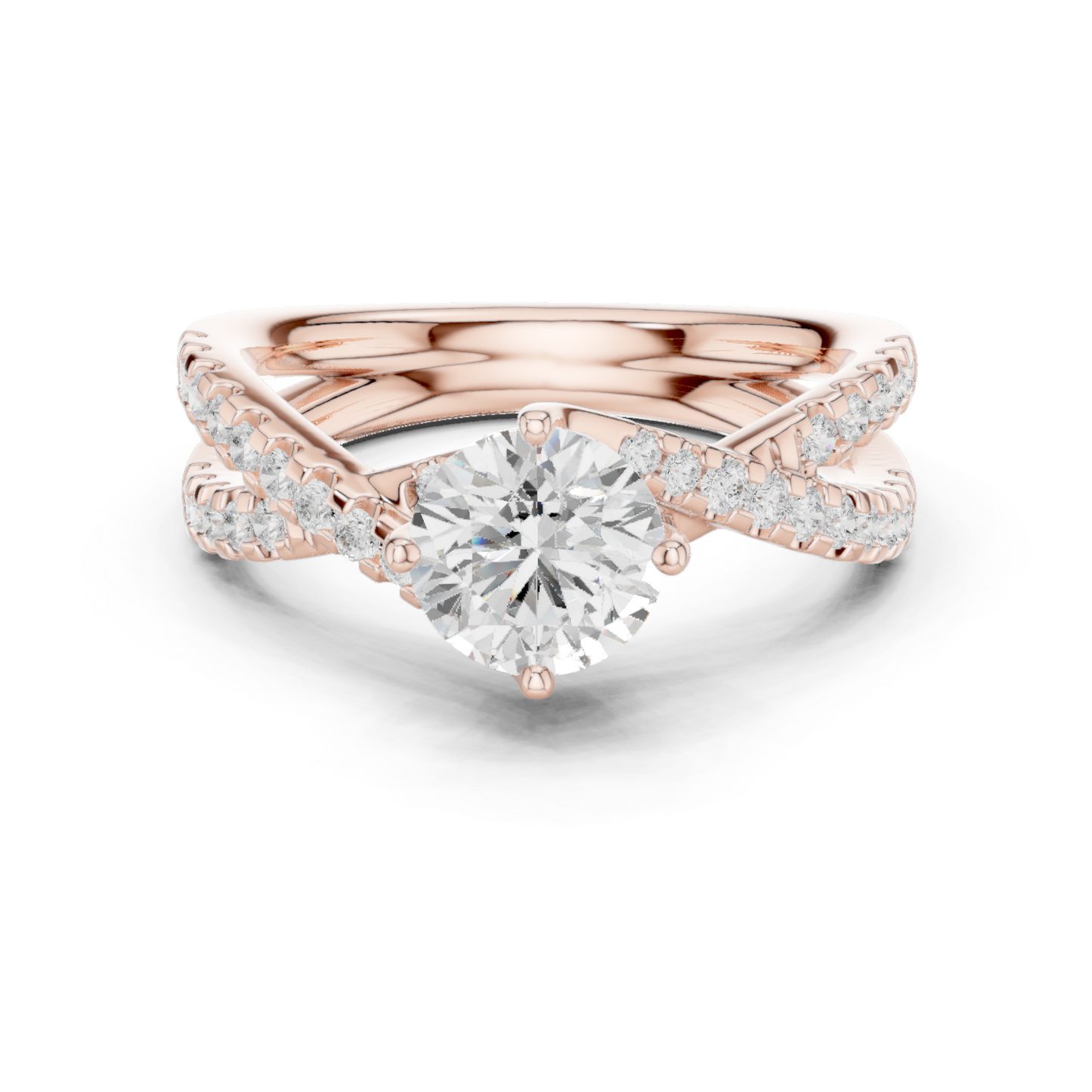Round Twisted Pave Ring