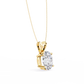 Oval Diamond Solitaire Pendant with 4-Prong Setting