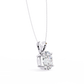 Oval Diamond Solitaire Pendant with 4-Prong Setting