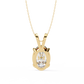 Oval Diamond Solitaire Pendant with 4-Prong Setting