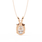 Oval Diamond Solitaire Pendant with 4-Prong Setting