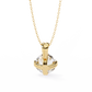 Round Solitaire Pendant with Swirl Setting