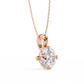 Round Solitaire Pendant with Swirl Setting