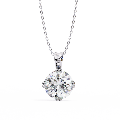 Round Solitaire Pendant with Swirl Setting