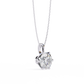 Petal Solitaire Diamond Necklace | 6-Prong Round Pendant