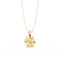 Petal Solitaire Diamond Necklace | 6-Prong Round Pendant