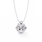 Petal Solitaire Diamond Necklace | 6-Prong Round Pendant