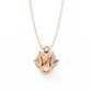 Petal Solitaire Diamond Necklace | 6-Prong Round Pendant