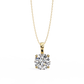 Floating Solitaire Diamond Necklace | Modern Round Pendant