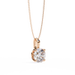 Floating Solitaire Diamond Necklace | Modern Round Pendant
