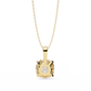 Floating Solitaire Diamond Necklace | Modern Round Pendant