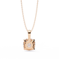 Floating Solitaire Diamond Necklace | Modern Round Pendant