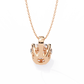Floating Solitaire Diamond Necklace | Modern Round Pendant