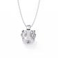 Floating Solitaire Diamond Necklace | Modern Round Pendant
