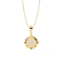 Basket Set Solitaire Necklace | Classic Round Diamond Pendant