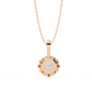 Basket Set Solitaire Necklace | Classic Round Diamond Pendant