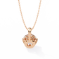 Basket Set Solitaire Necklace | Classic Round Diamond Pendant