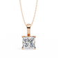 Princess Cut Diamond Solitaire Pendant