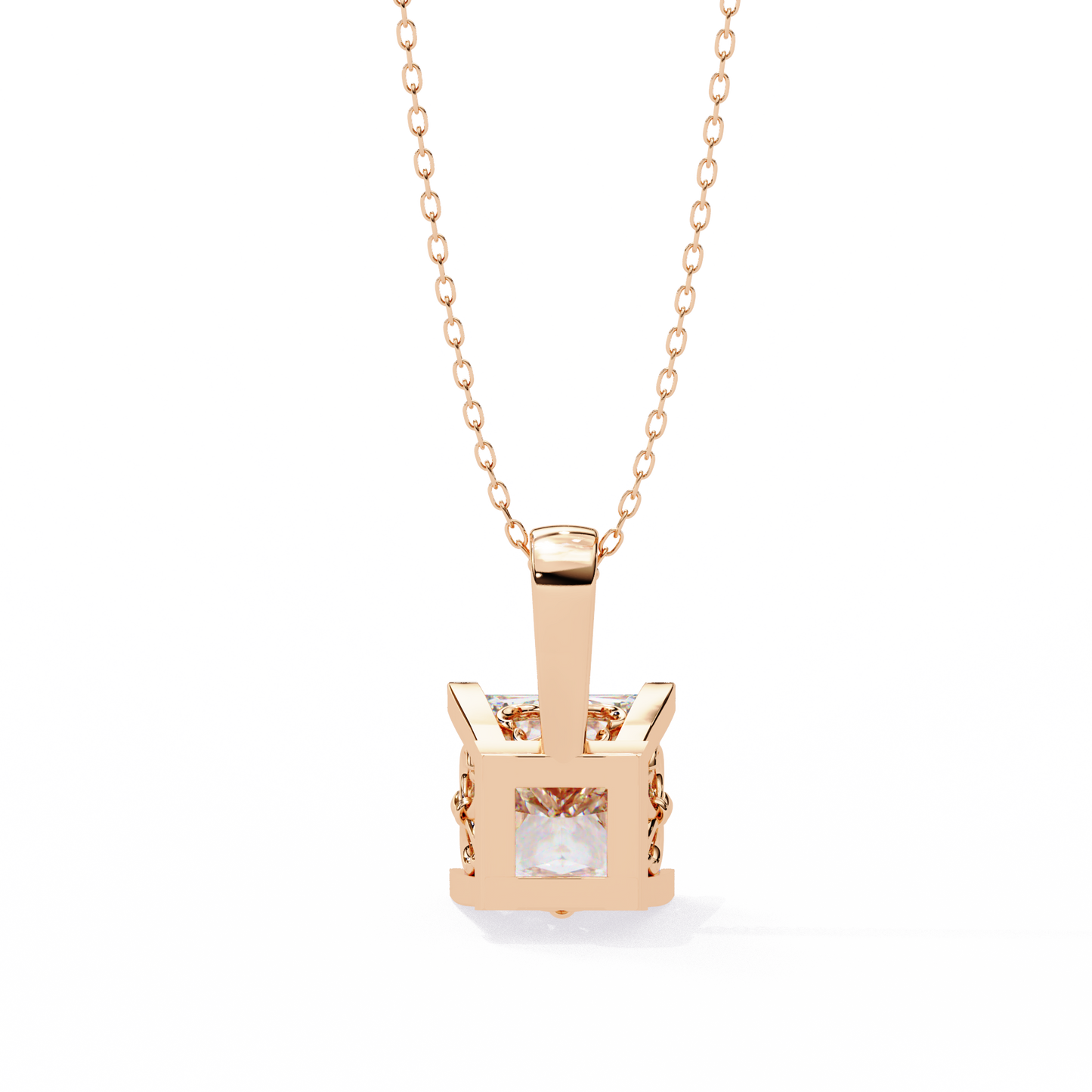 Princess Cut Diamond Solitaire Pendant