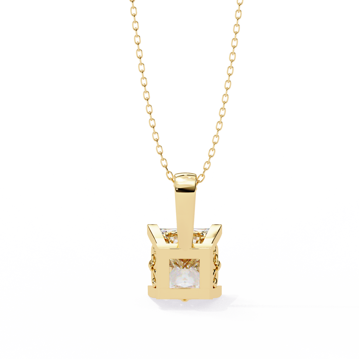 Princess Cut Diamond Solitaire Pendant