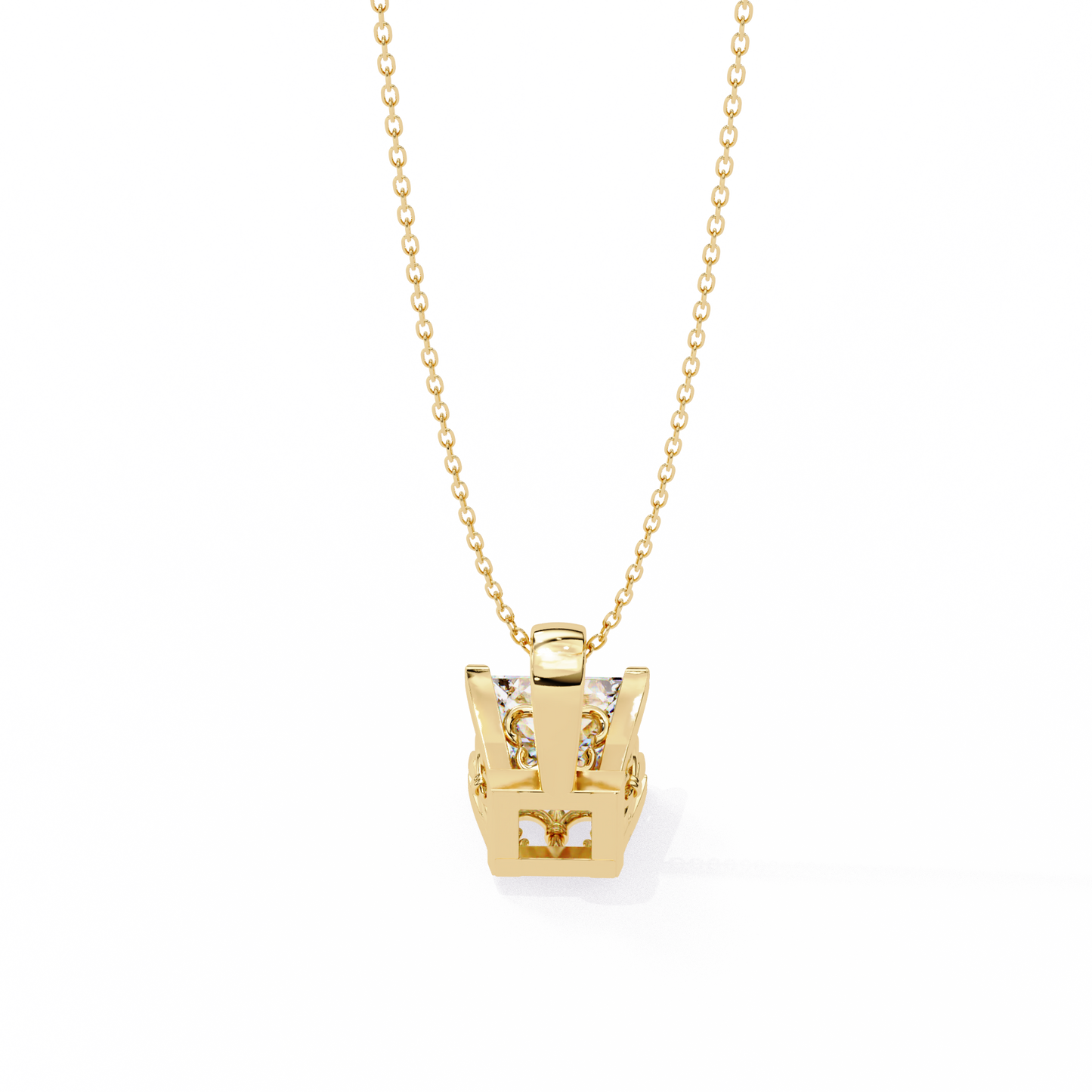 Princess Cut Diamond Solitaire Pendant