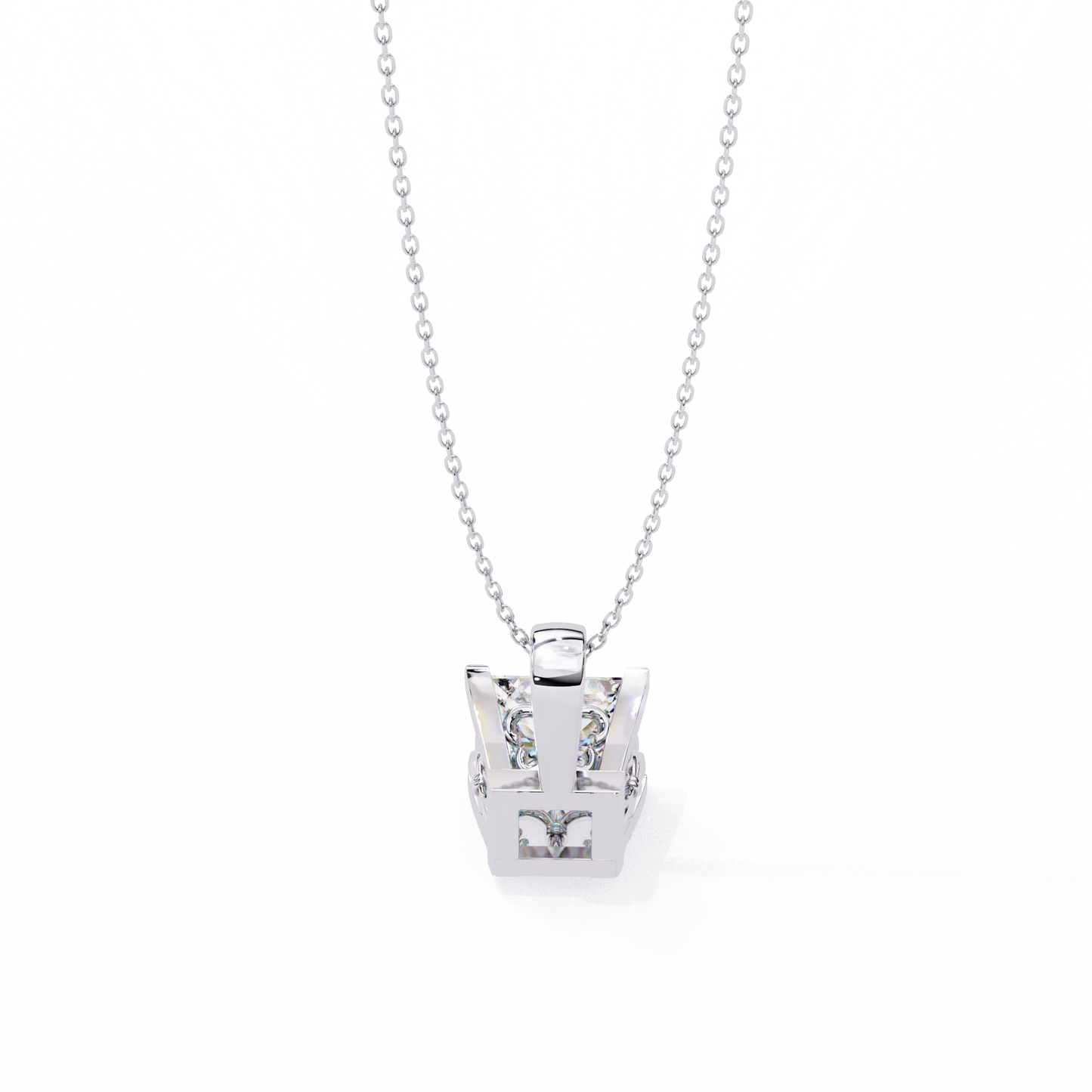 Princess Cut Diamond Solitaire Pendant
