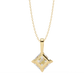 Princess Cut Solitaire Necklace | Square Diamond Pendant for Women