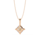 Princess Cut Solitaire Necklace | Square Diamond Pendant for Women
