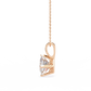 Princess Cut Solitaire Necklace | Square Diamond Pendant for Women
