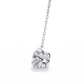 East-West Oval Solitaire Necklace | Modern Floating Pendant