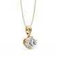 Crown Solitaire Necklace | 6-Prong Round Diamond Pendant