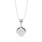 Crown Solitaire Necklace | 6-Prong Round Diamond Pendant