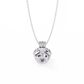 Crown Solitaire Necklace | 6-Prong Round Diamond Pendant