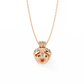 Crown Solitaire Necklace | 6-Prong Round Diamond Pendant
