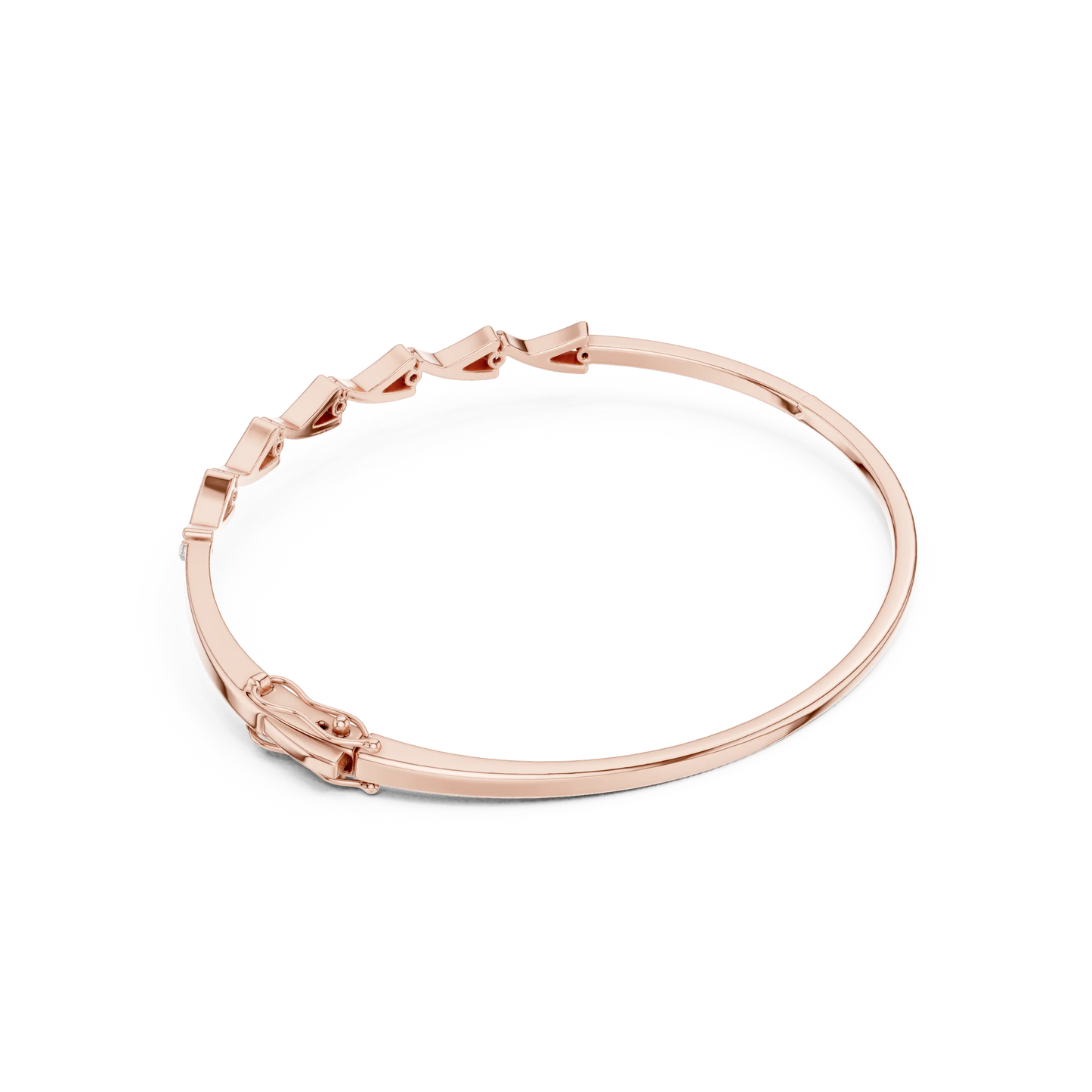 Geometric Diamond Bangle