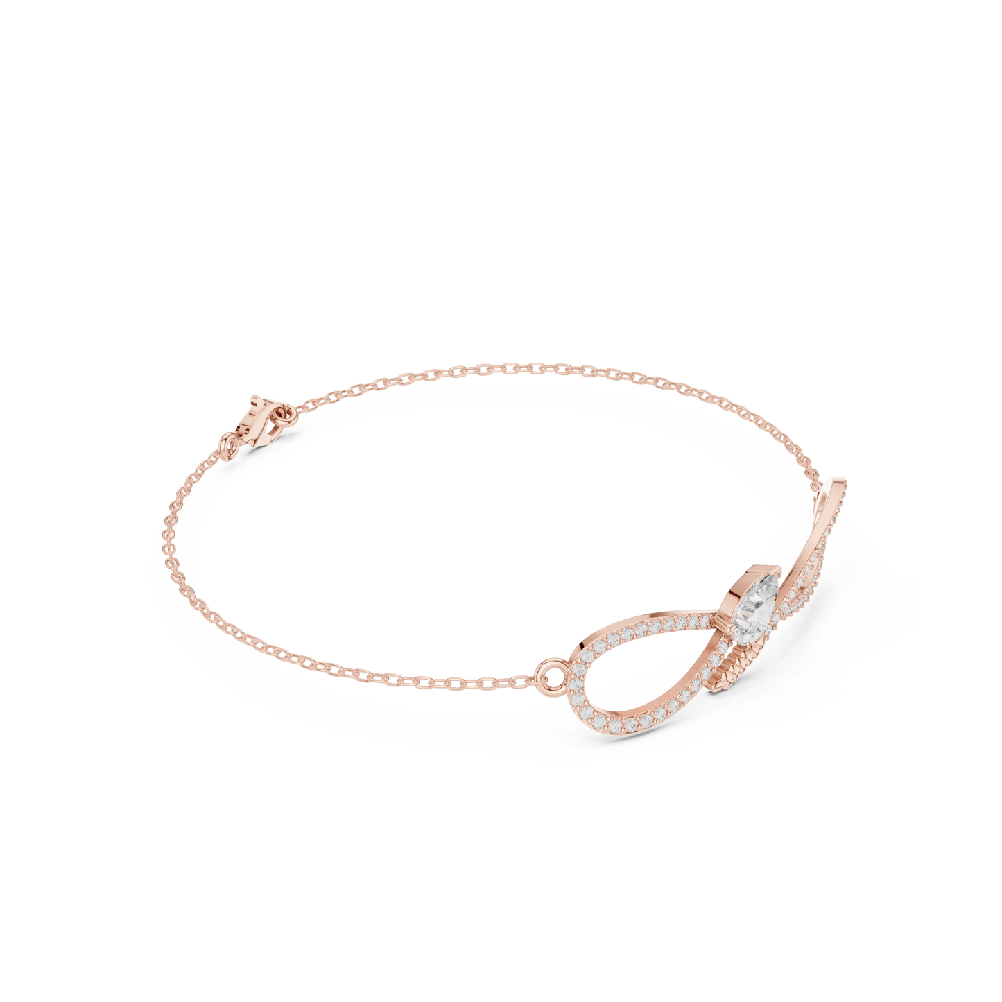 Round Diamond Infinity Bracelet