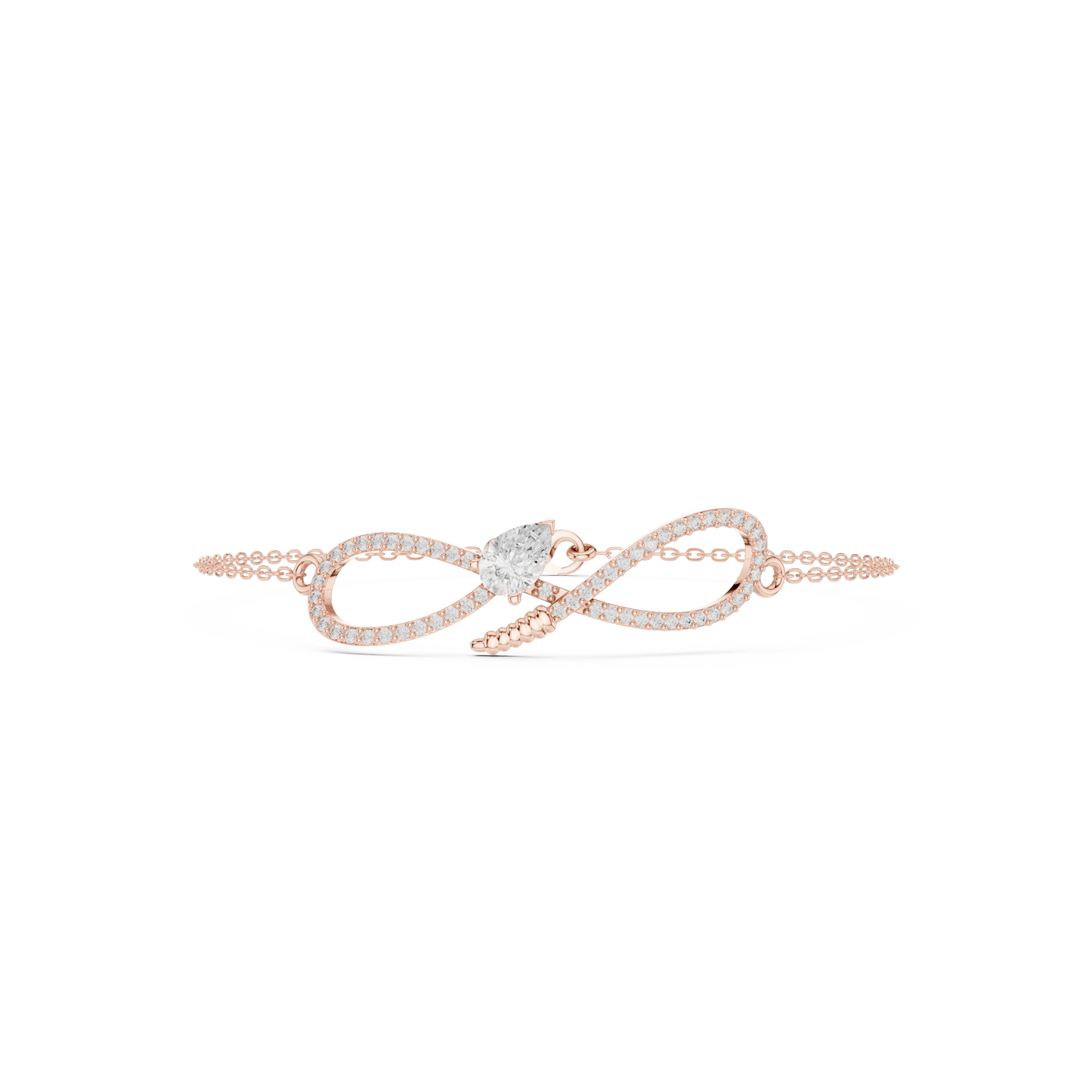 Round Diamond Infinity Bracelet