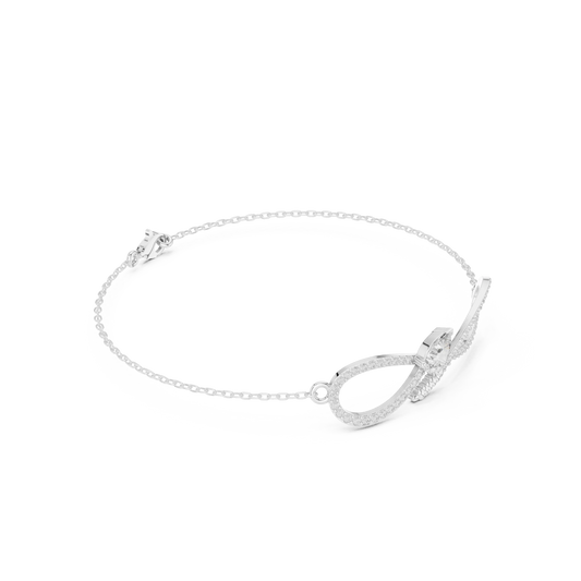 Round Diamond Infinity Bracelet